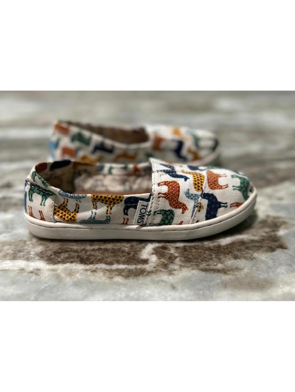 TOMS Llama Slip‑Ons Kids 12 Soft & Easy